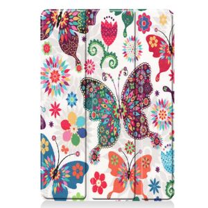 MTK Apple iPad 10.2 Trifoldet Stand Tablet-Taske - Sommerfugl Multicolor