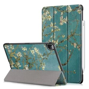 MTK Tri-fold etui til iPad Pro 11 (2020) / (2018) - Peach Blossom Green