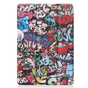 MTK Apple iPad 10.2 Trifoldet Stativ Tablet-Taske - Graffiti Mønster Multicolor