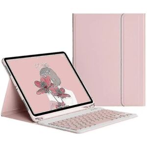 Apple Etui med tastatur til iPad 9,7 tommer 2017 2018 5. og 6. generation (Pink)