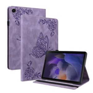 Lædercover Samsung Galaxy Tab A9 Butterflies Lilla