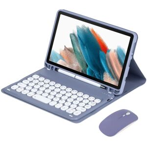 Tastaturetui til Samsung Galaxy Tab A9 Plus 11 tommer 2023, aftageligt trådløst tastaturbeskyttelsescover, mørk lilla