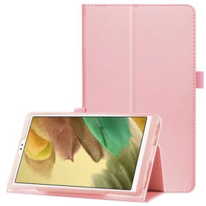 SKALO Samsung Tab A7 Lite Duofold Litchi Flip Cover - Pink Pink