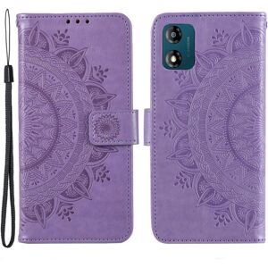 SKALO Motorola Moto E13 4G Mandala Flip Cover - Lilla Purple