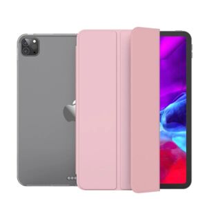 SKALO iPad Pro 12.9 (Gen 4/5/6) Trifold Etui med gennemsigtig ba Pink gold