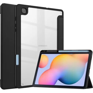 SKALO Samsung Tab S6 Lite Trifold Etui med gennemsigtig bagside Black