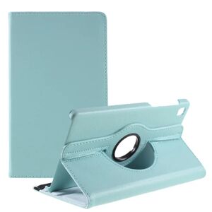 SKALO Samsung Tab A7 Lite 360 Litchi Flip Cover - Turkis Turquoise