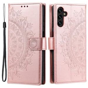 SKALO Samsung A04s 4G Mandala Flip Cover - Rosa guld Pink gold