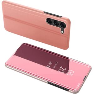 SKALO Samsung S24 Clear View Mirror Etui - Rosa guld Pink gold