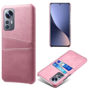 SKALO Xiaomi 12 Pro PU-læder Kortholder Cover - Rosa guld Pink gold