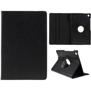 SKALO Samsung Tab S6 Lite 360 Litchi Flip Cover - Sort Black