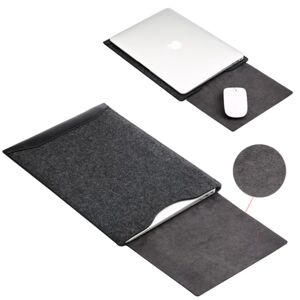 Your Case Vegansk læder laptop cover til 13 & 15 tommer computere! Black 15 inch