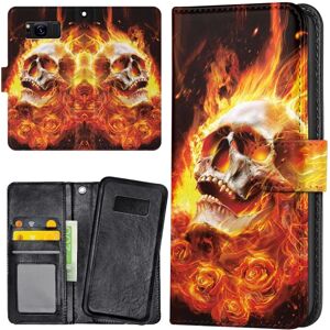 Samsung Galaxy S8 - Mobilcover/Etui Cover Burning Skull