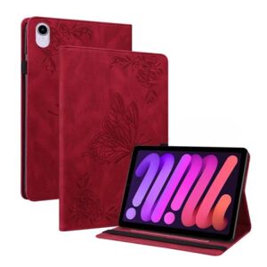 A-One Brand iPad mini 6 (2021) Etui Imprinted Butterfly Flower - Rød
