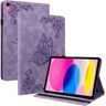 MTK Til iPad 10.9 (2022) Tabletetui Cover Buterfly Imprinting - Lill Purple