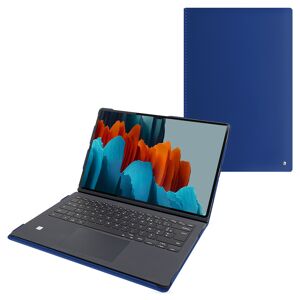 Noreve Samsung Galaxy Tab S9 Ultra funda de piel compatible Book Cover Keyboard Perpétuelle Bleu océan