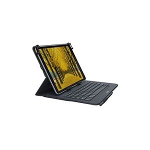 Logitech 920-008336 Tablette 9 à 10 pouces Etui Clavier Universal Folio avec Clavier sans fil et Bluetooth (Clavier Espagnole QWERTY, Noir) - Publicité