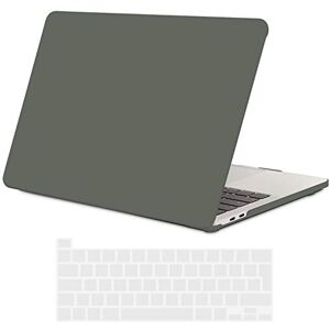 TECOOL Coque Compatible avec MacBook Pro 16 Pouces 2020 2019 (A2141) avec Touch Bar, Mat Case Étui Rigide Mince Plastique +Protection EU Clavier en Silicone, Vert Nuit - Publicité