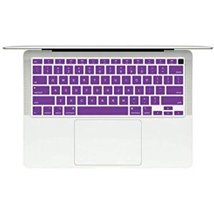 Keyboard cover Protection Clavier,Silicone US Enter Ordinateur Portable Clavier Couvre Clavier Peau Protection Film de Protection pour Livre Le Plus récent Air 13 A2179 2020 Version-Purple - Publicité