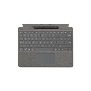Surface Pro Signature Keyboard with Slim Pen 2 Platino Microsoft Cover port QWERTY Inglese (8X8-00067)