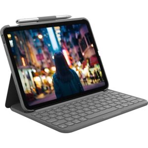 Logitech Slim Folio Grigio Bluetooth QWERTZ Svizzere (920-011424)