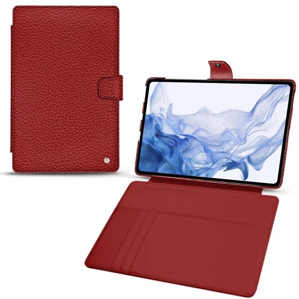 noreve custodia in pelle samsung galaxy tab s8 ultra ambition tomate