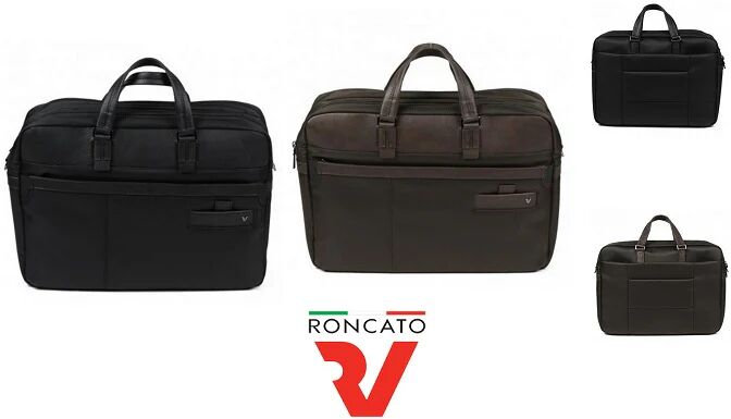 RONCATO Borsa Porta Pc Art. 412401 Harvard Col. A Scelta Mis. 43x31x13 Cm TESTA DI MORO 42X31X13 CM