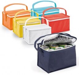 Gedshop 1000 Borsa frigo capienza 6 lattine in TNT 20 x 14 x 13 cm neutro o personalizzato