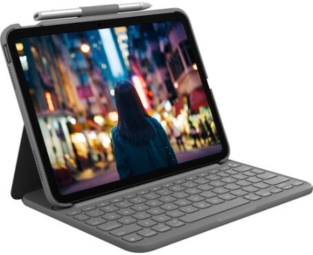 Logitech Slim Folio Grigio Bluetooth AZERTY Francese (920-011425)