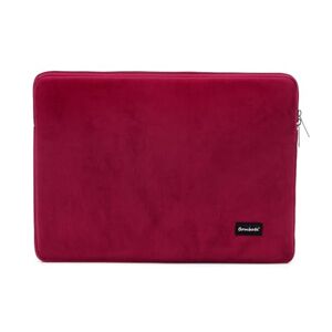 Bombata Universele Velvet Laptophoes Sleeve 13 inch / 14 inch Bordeaux Rood