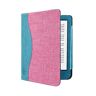 Dutch Shield Jeans Sleepcover Geschikt voor Tolino Shine 4 Hoes Roze Turquoise Tolino Shine 4