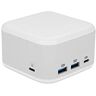 LMP PowerDock 100 W GaN-voeding en 5-poorts USB-C-dock met USB, HDMI 2.0 en Gigabit Ethernet 25186 (wit)