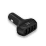 Ewent Autolader,  4-in-1 48W USB A-oplader, autolader, autolader voor smartphone/iPhone/iPad/MacBook/tablet/laptop/AirPods/dashcam/Samsung/Huawei enz., autolader 4-IN1 zwart