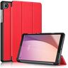 QINOUK Hoesje voor Lenovo Tab M8 (4th Gen), [Stand Feature] Ultradunne Hoesje met Auto Sleep Wake, PU en PC Antikras Beschermhoesje, voor Lenovo Tab M8 (4th Gen)-Rood