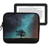 kwmobile Universele Cover voor eReader Neopreen hoesje Sterrenstelsel en Boom blauw/grijs/zwart -