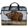 LUNLUMO Bull Landscape Nature Zoogdier 15 inch Laptop en Tablet Tas Duurzame Tablet Hoes voor Zakelijk/Hogeschool/Vrouwen/Mannen