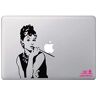 Artstickers . Audrey Hepburn Notebook-sticker voor MacBook Pro Air Mac laptop, zwart, Gift Spilart, geregistreerd handelsmerk