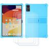 BMPNLSZ TPU Cover voor TCL TAB Pro 5G + 4 HD gehard glas, siliconen omhulsel bumper beschermende achterkant van de behuizing 9 hardheden anti-kras schermbeschermer (10,4 inch) TBlue