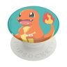 PopSockets : PopGrip Sup: PopGrip Uittrekbare Greep en Standaard voor Smartphones en Tablets met een Verwisselbare PopTop Pokémon Charmander Knocked