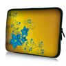 wortek Universele Notebook tas gemaakt van neopreen in 10.2 inches/13.3 inches/15.4 inches/17.3 inches – diverse ontwerpen 10 Zoll: Standard 70 Yellow Blue Flower