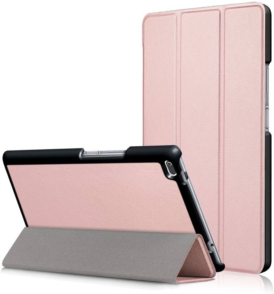 CasualCases 3-Vouw stand flip hoes roze/goud voor de Lenovo Tab 4 8