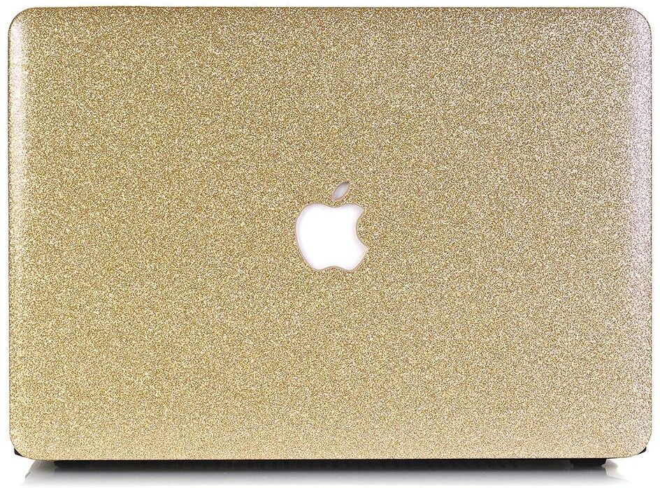 Lunso cover hoes glitter goud voor de MacBook Pro 13 inch (2012-2015)