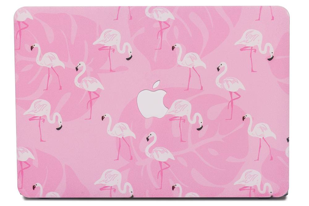 Lunso Flamingo Pink cover hoes voor de MacBook Air 13 inch (2018-2019)