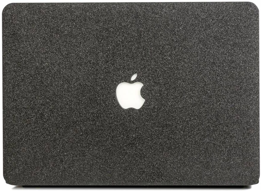 Lunso Glitter zwart cover hoes voor de MacBook Air 13 inch (2018-2019)