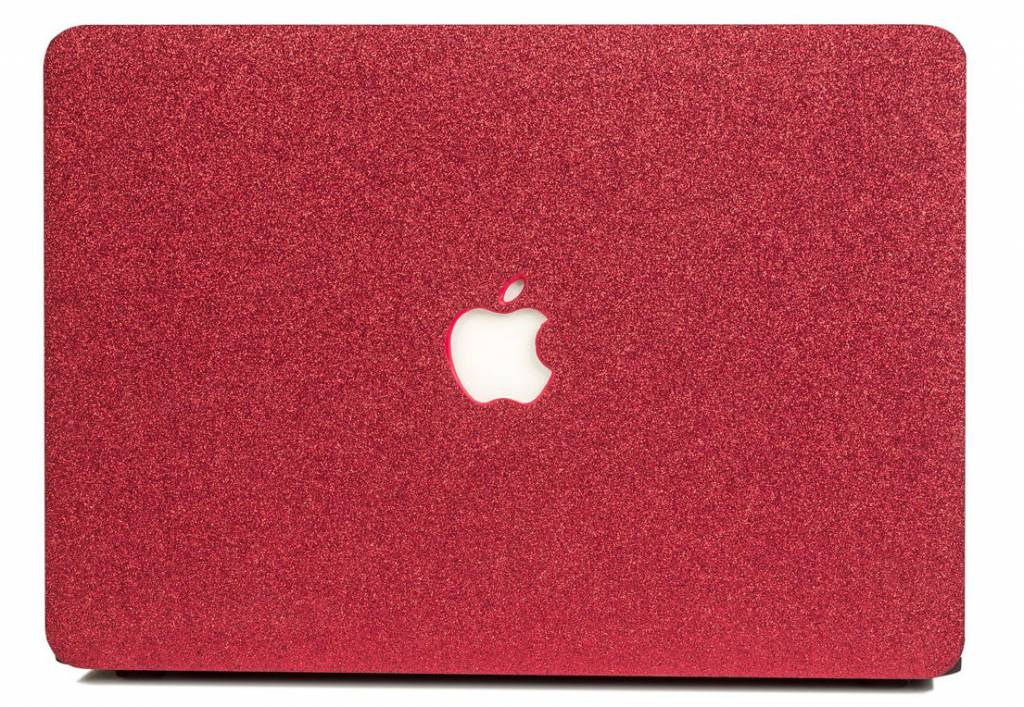 Lunso Glitter rood cover hoes voor de MacBook Air 13 inch (2018-2019)