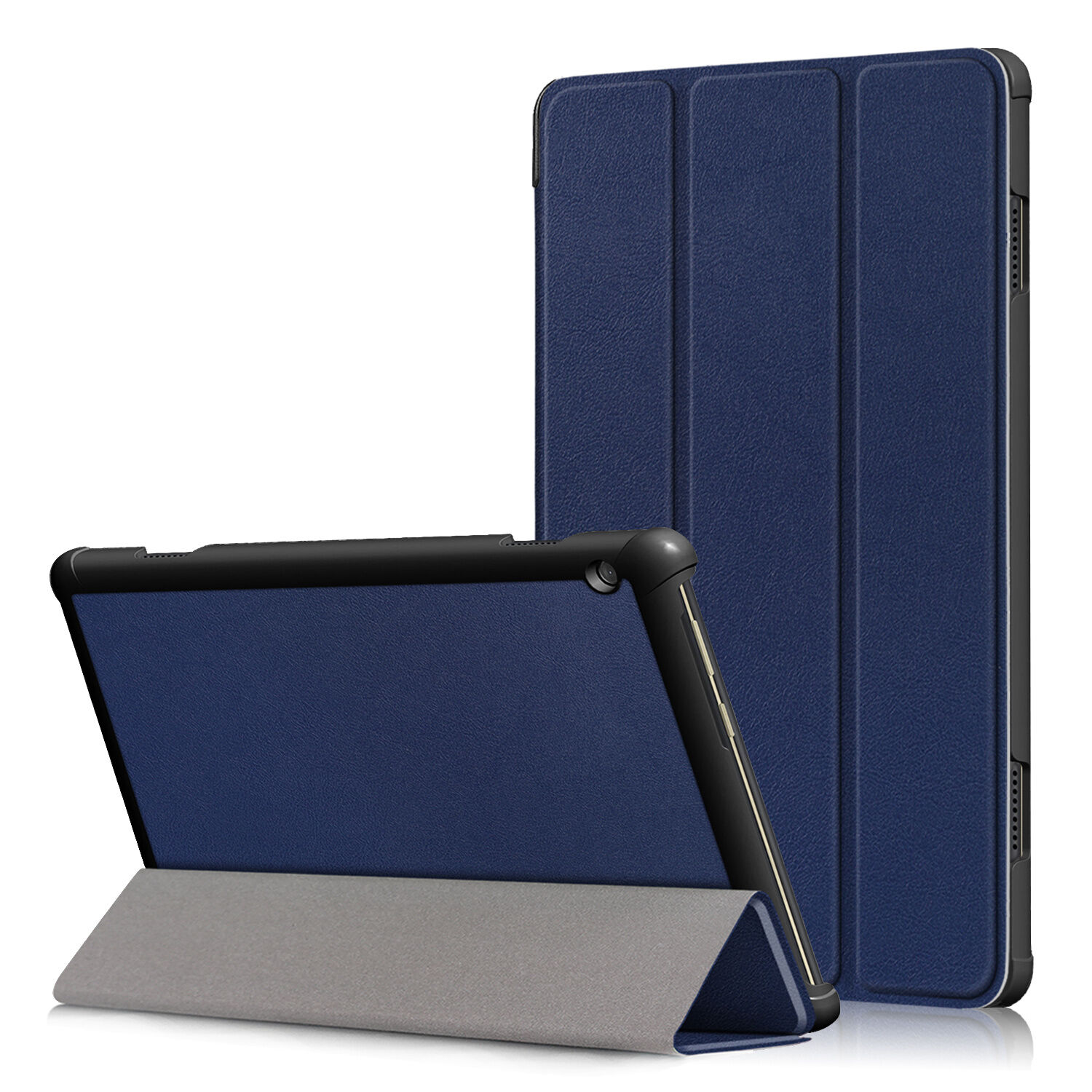 Lunso 3-Vouw sleepcover hoes blauw voor de Lenovo Tab M10