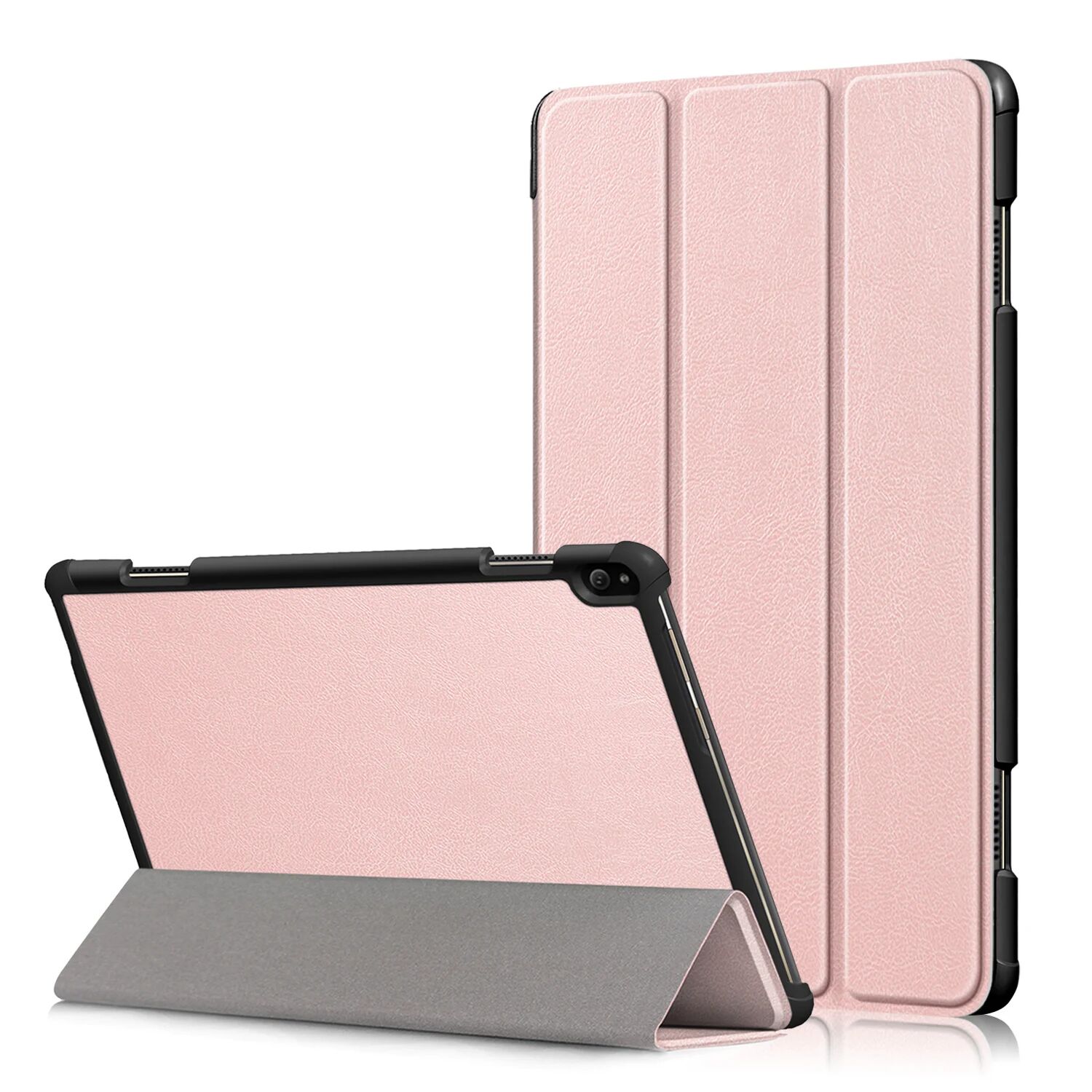 Lunso 3-Vouw sleepcover hoes Rose Goud voor de Lenovo Tab P10