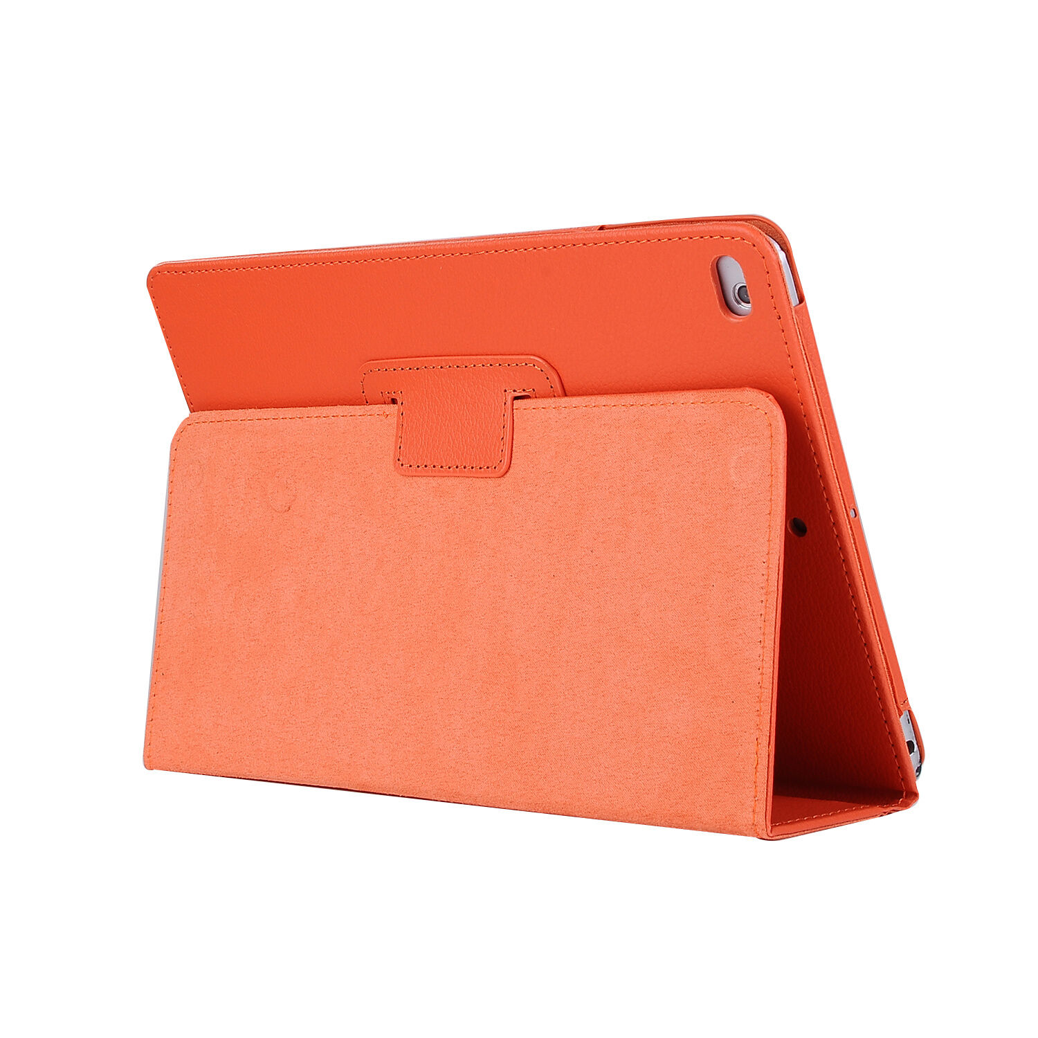 Lunso Stand flip sleepcover hoes Oranje voor de iPad 9.7 (2017/2018), iPad Pro 9.7, iPad Air en iPad Air 2