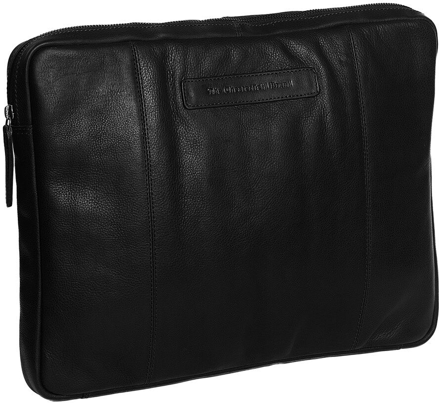 Chesterfield Glenn lederen laptop sleeve hoes Zwart voor 15 inch laptops