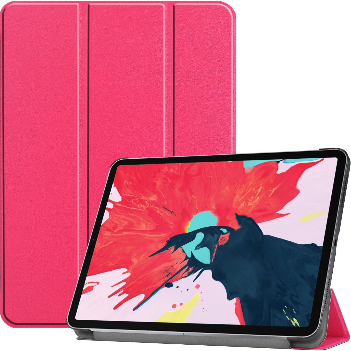 Lunso 3-Vouw sleepcover hoes Roze voor de iPad Pro 11 inch (2020)